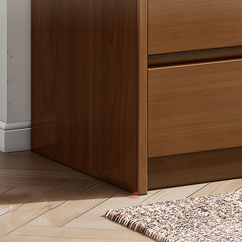 16" D Bedroom Wooden Storage Chest Dresser Modern Storage Chest in White and Brown