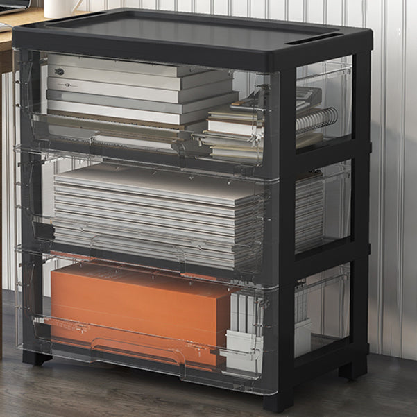 Plastic and Metal Bookshelf, Multi Tiers Contemporary Bookcase for Home Office