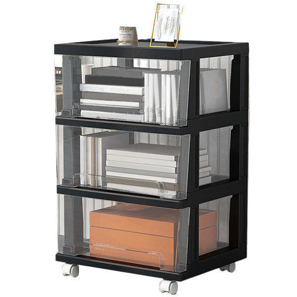 Plastic and Metal Bookshelf, Multi Tiers Contemporary Bookcase for Home Office