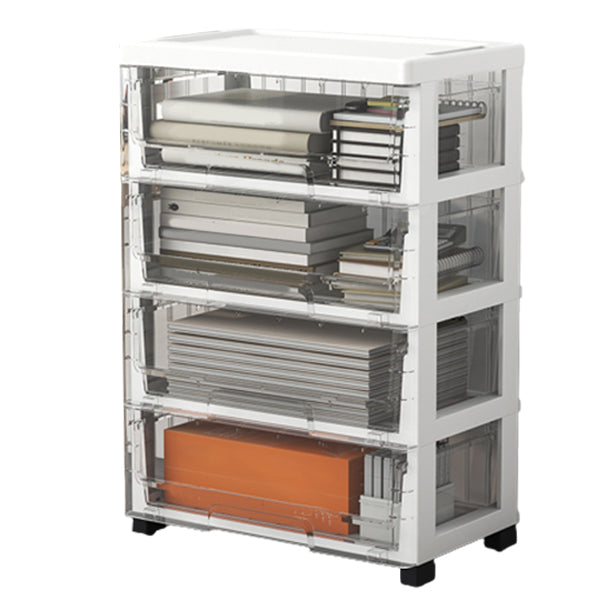 Plastic and Metal Bookshelf, Multi Tiers Contemporary Bookcase for Home Office