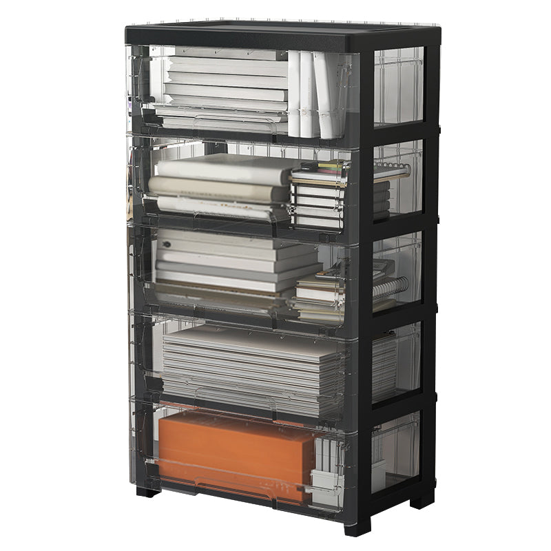 Plastic and Metal Bookshelf, Multi Tiers Contemporary Bookcase for Home Office