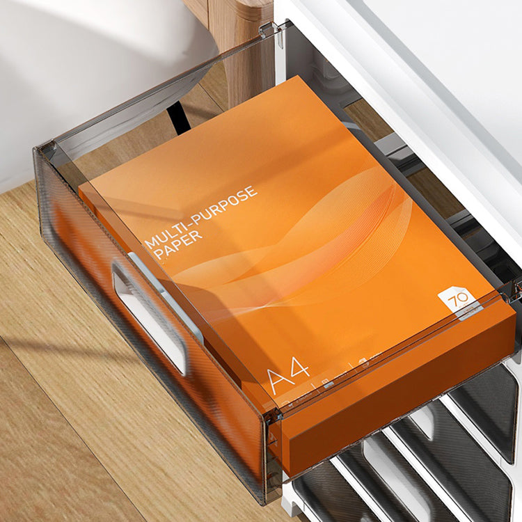 Plastic and Metal Bookshelf, Multi Tiers Contemporary Bookcase for Home Office