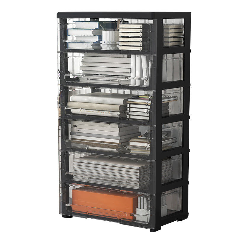 Plastic and Metal Bookshelf, Multi Tiers Contemporary Bookcase for Home Office