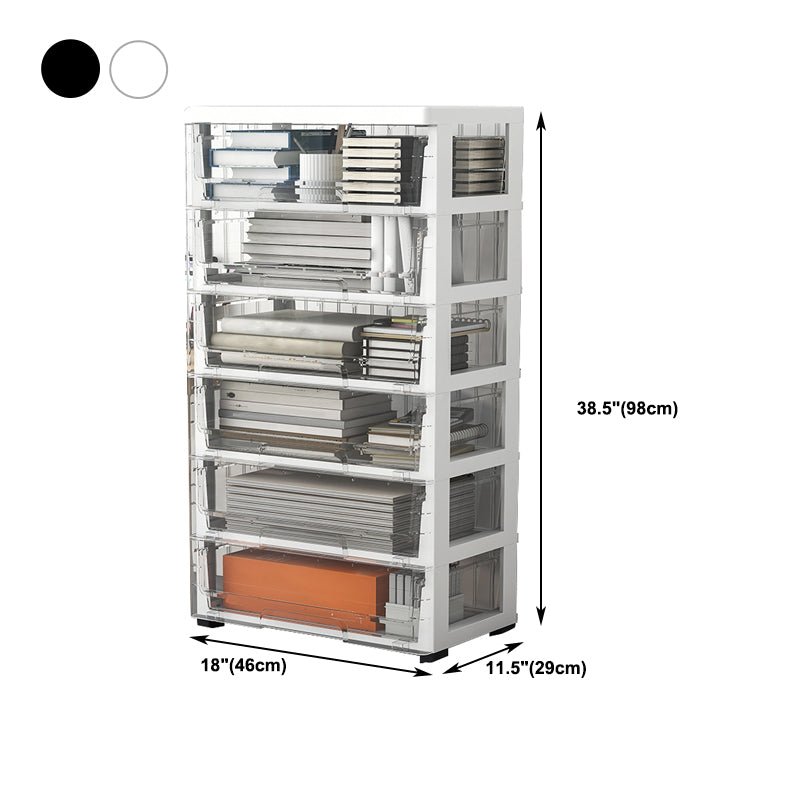 Plastic and Metal Bookshelf, Multi Tiers Contemporary Bookcase for Home Office