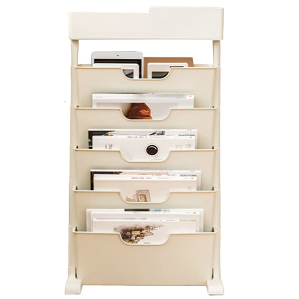 Plastic Bookshelf Contemporary Style Bookcase for Home Office