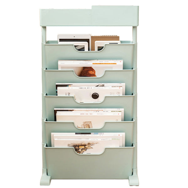 Plastic Bookshelf Contemporary Style Bookcase for Home Office