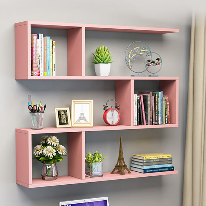Modern Wood Floating Bookcase Closed Back Shelf Bookcase for Home