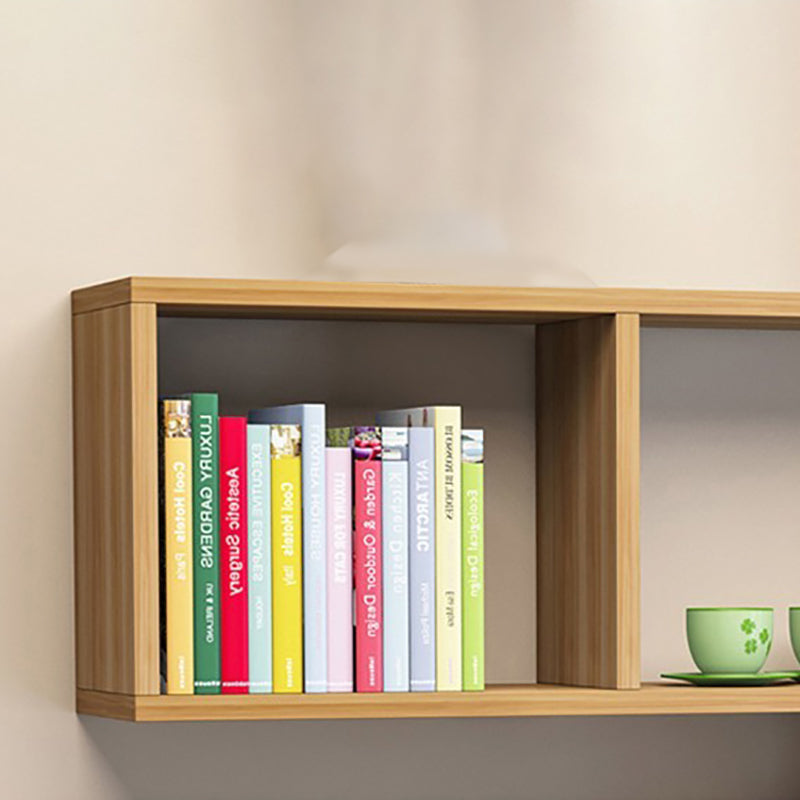 Modern Wood Floating Bookcase Closed Back Shelf Bookcase for Home