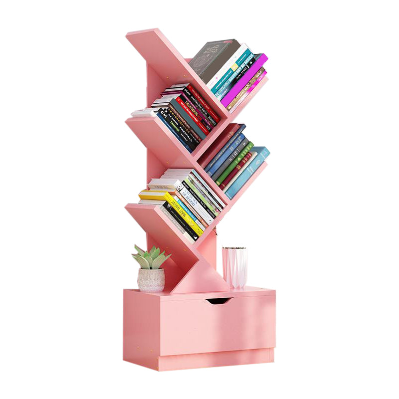 Modern Engineer Wood Bookshelf 7.87" Wide Office Shelf Bookcase