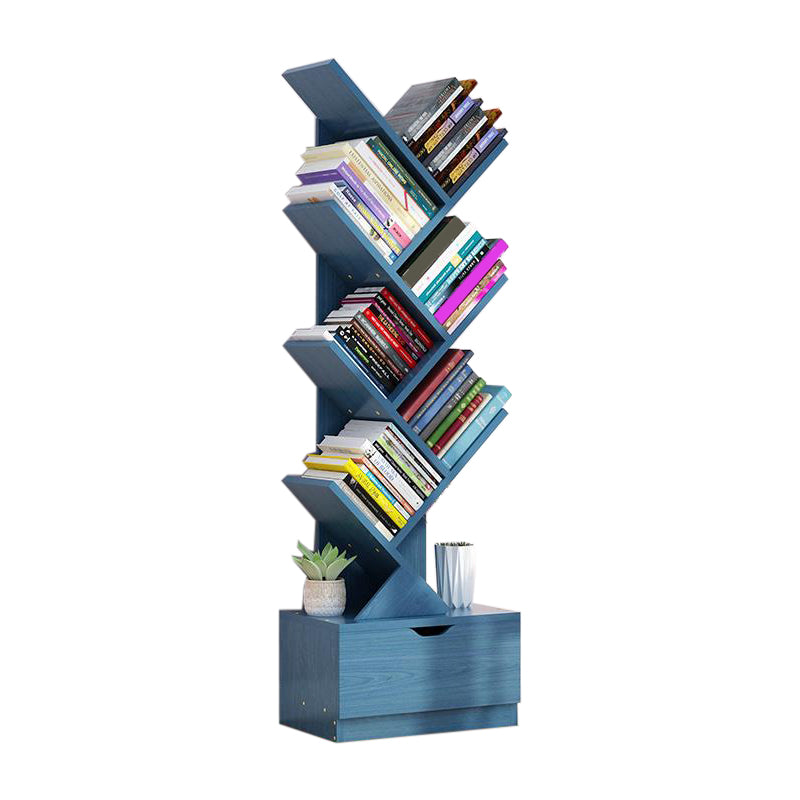 Modern Engineer Wood Bookshelf 7.87" Wide Office Shelf Bookcase