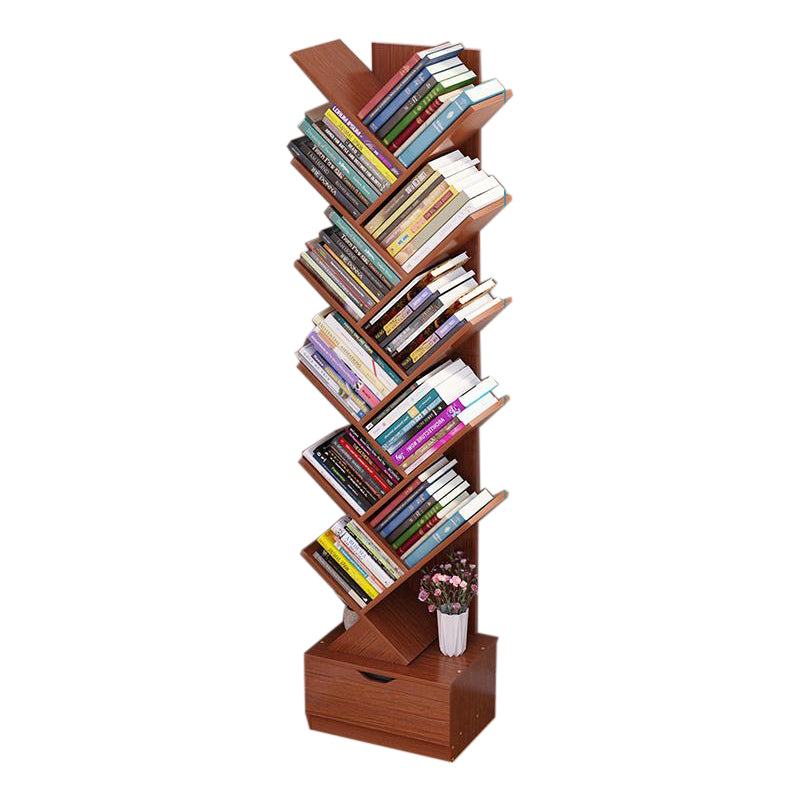 Modern Engineer Wood Bookshelf 7.87" Wide Office Shelf Bookcase