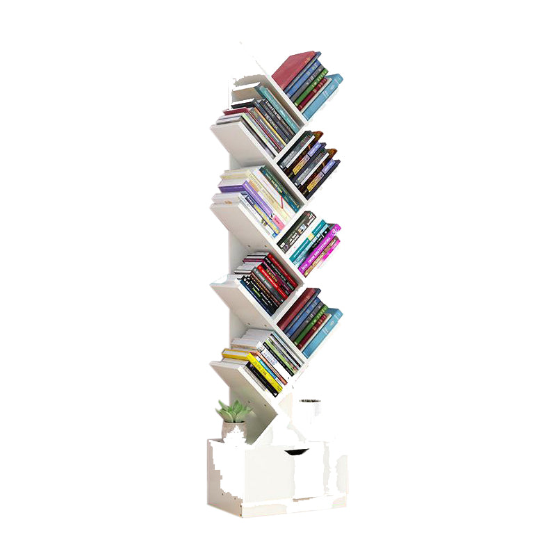 Modern Engineer Wood Bookshelf 7.87" Wide Office Shelf Bookcase