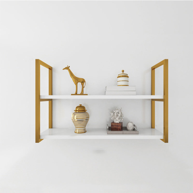 Rectangle Wooden Shelf Bookcase Wall Mounted Industrial Home Office Bookshelf