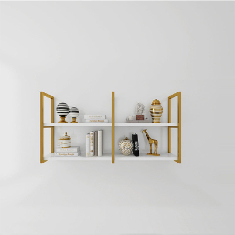 Rectangle Wooden Shelf Bookcase Wall Mounted Industrial Home Office Bookshelf