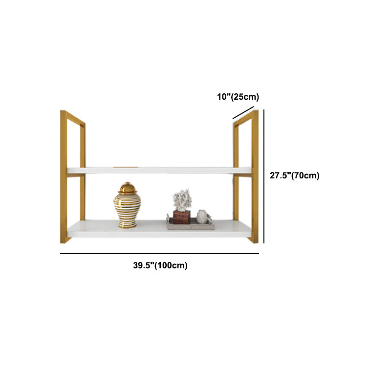 Rectangle Wooden Shelf Bookcase Wall Mounted Industrial Home Office Bookshelf
