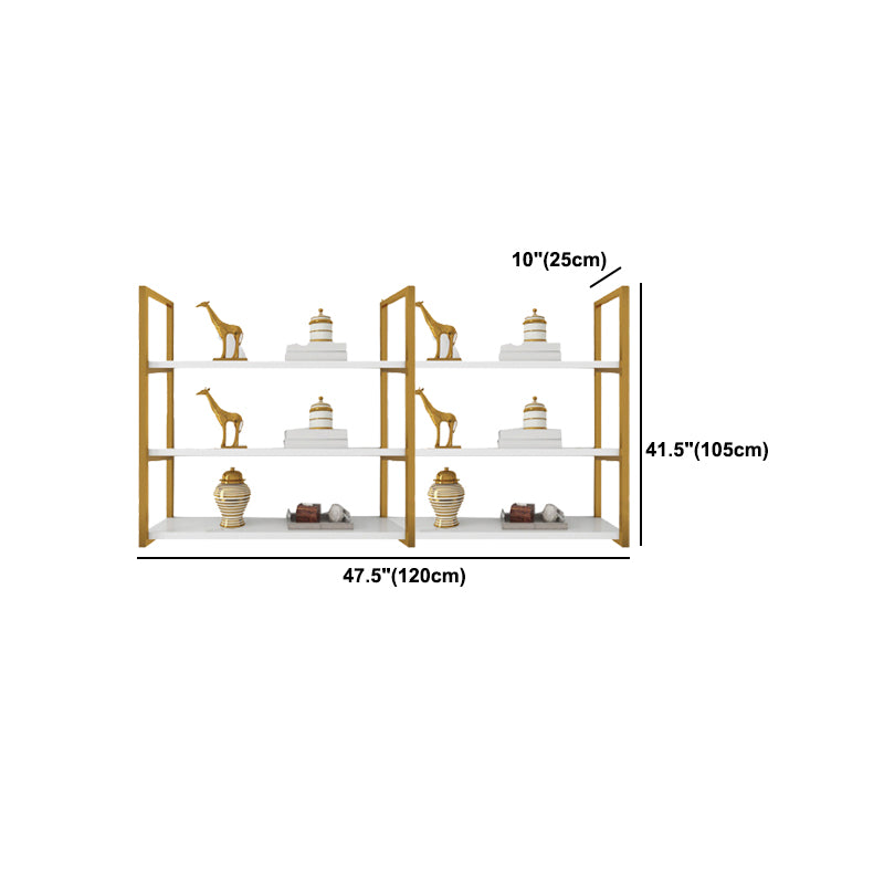 Rectangle Wooden Shelf Bookcase Wall Mounted Industrial Home Office Bookshelf