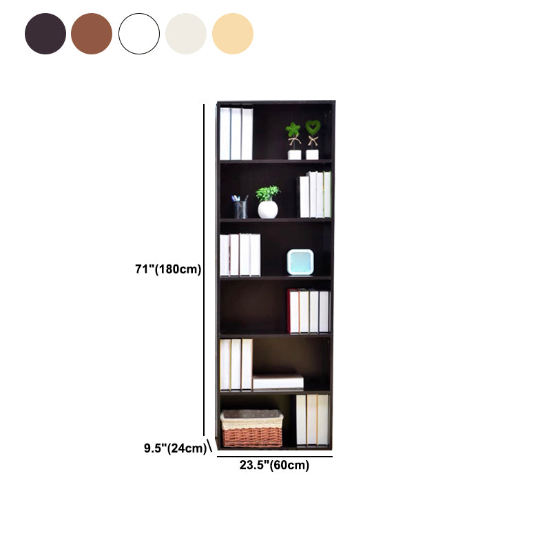 Closed Back Standard Storage Bookcase Nordic Wooden Bookshelf
