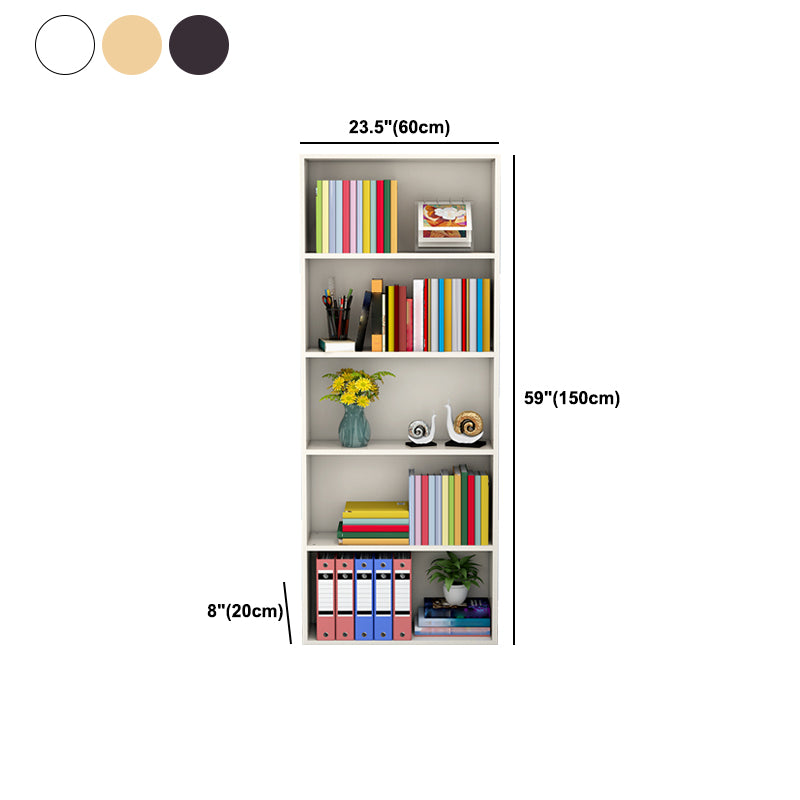 Closed Back Standard Storage Bookcase Nordic Wooden Bookshelf