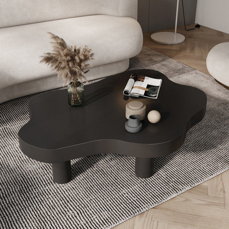 Nordic Style Free Shape Solid Wood 3 Legs Base Design Coffee Table