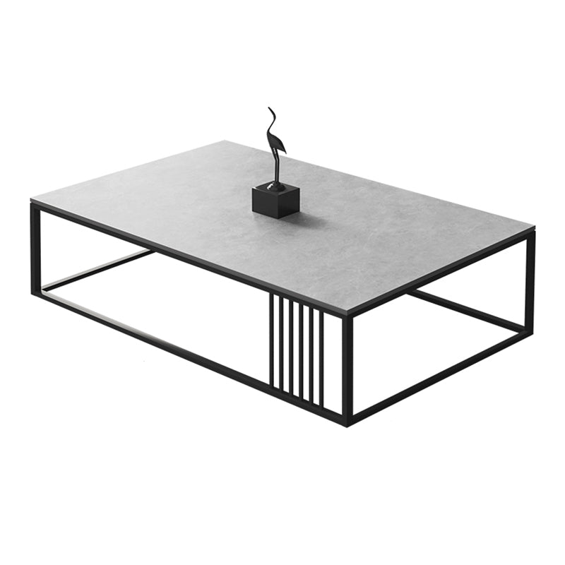 Single Coffee Table Slate Rectangular Coffee Cocktail Table Light Grey