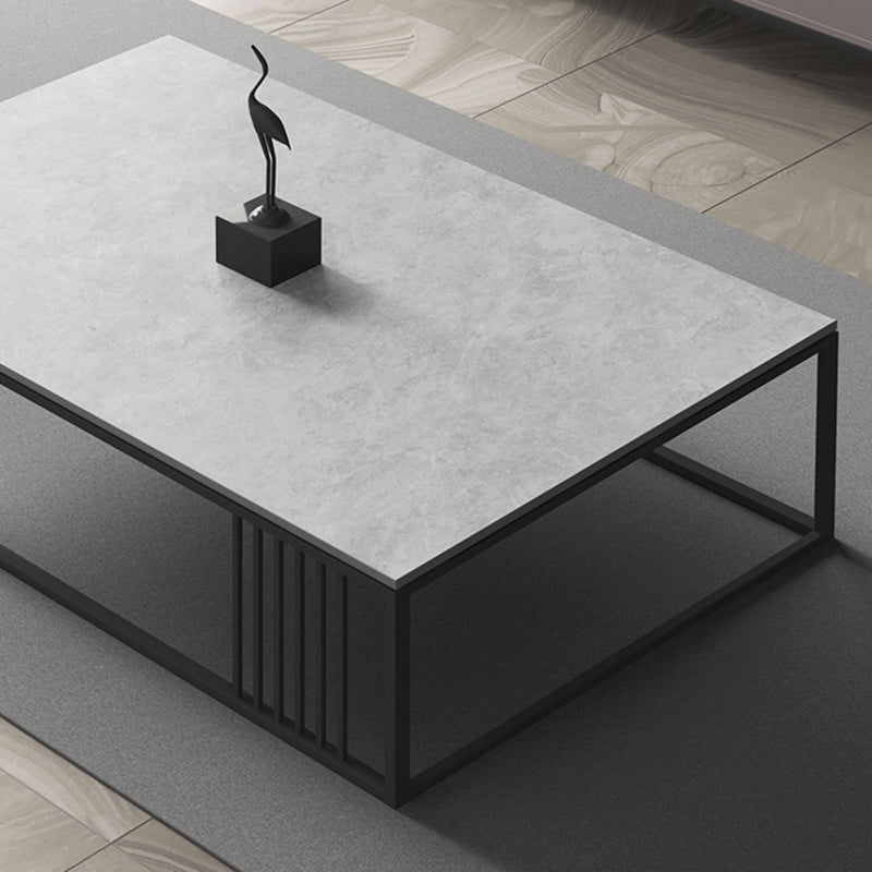 Single Coffee Table Slate Rectangular Coffee Cocktail Table Light Grey