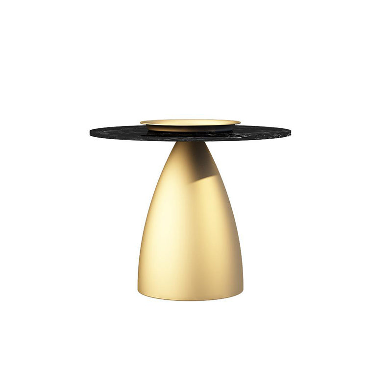 Modern Style Round Metal Table Metal Pedestal Base Coffee Table