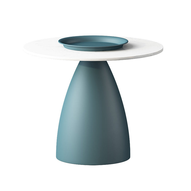 Modern Style Round Metal Table Metal Pedestal Base Coffee Table