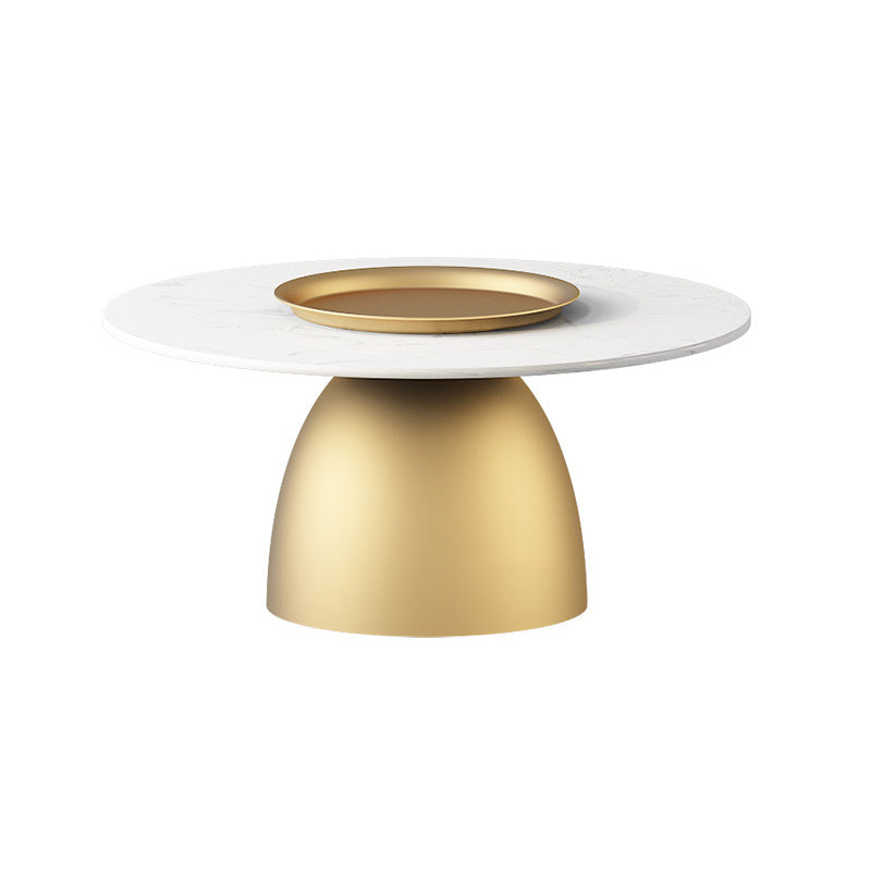 Modern Style Round Metal Table Metal Pedestal Base Coffee Table