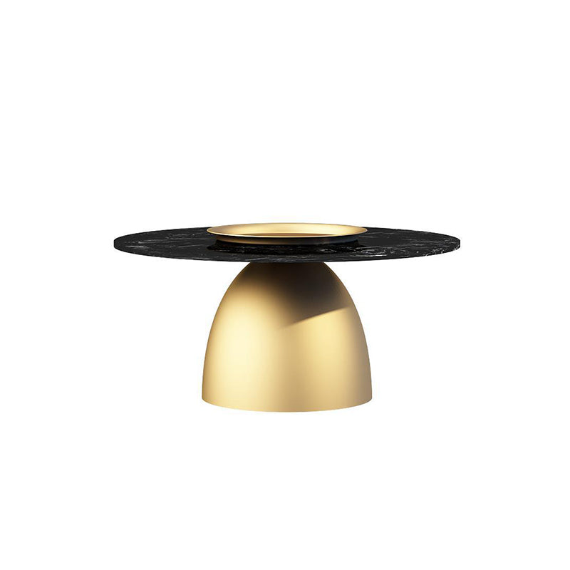 Modern Style Round Metal Table Metal Pedestal Base Coffee Table