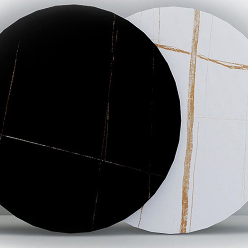 Modern Style Round Metal Table Metal Pedestal Base Coffee Table