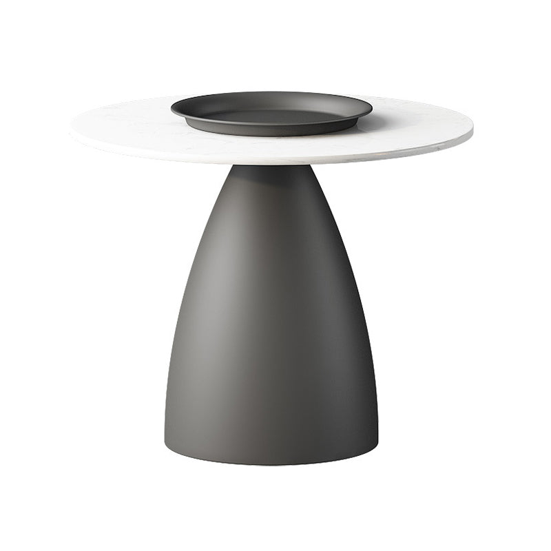 Modern Style Round Metal Table Metal Pedestal Base Coffee Table