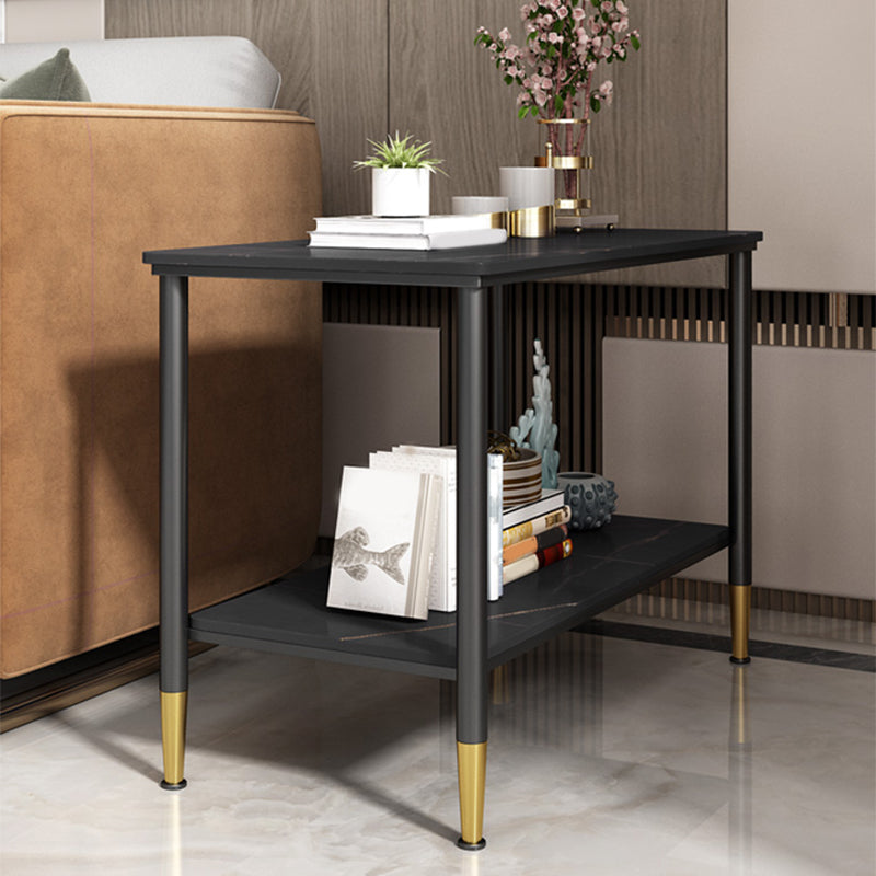 21.65" Tall  4 Legs End Table Modern Slate Rectangular Side Table