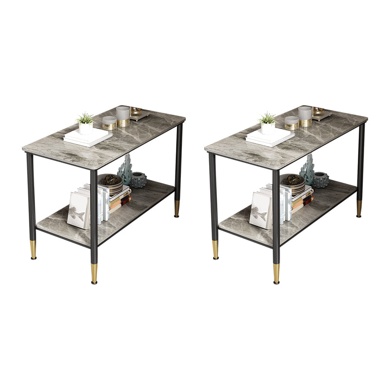 21.65" Tall  4 Legs End Table Modern Slate Rectangular Side Table