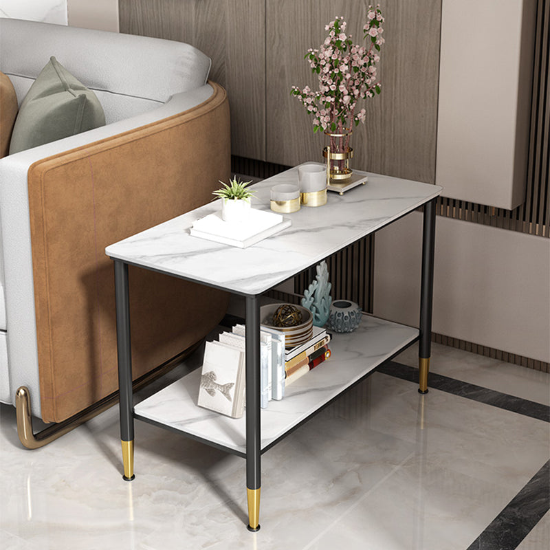 21.65" Tall  4 Legs End Table Modern Slate Rectangular Side Table