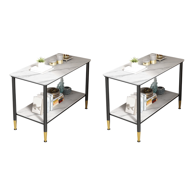 21.65" Tall  4 Legs End Table Modern Slate Rectangular Side Table