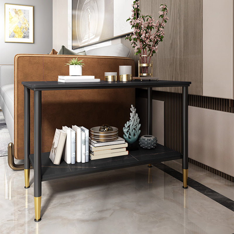 21.65" Tall  4 Legs End Table Modern Slate Rectangular Side Table