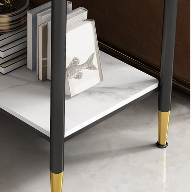 21.65" Tall  4 Legs End Table Modern Slate Rectangular Side Table