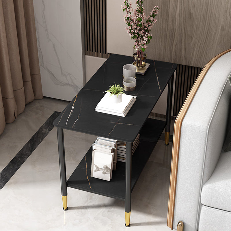 21.65" Tall  4 Legs End Table Modern Slate Rectangular Side Table