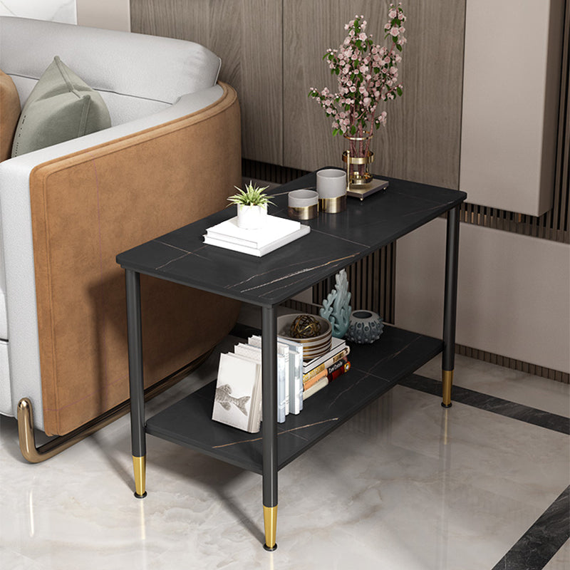 21.65" Tall  4 Legs End Table Modern Slate Rectangular Side Table