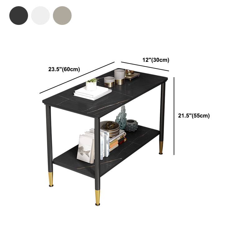 21.65" Tall  4 Legs End Table Modern Slate Rectangular Side Table