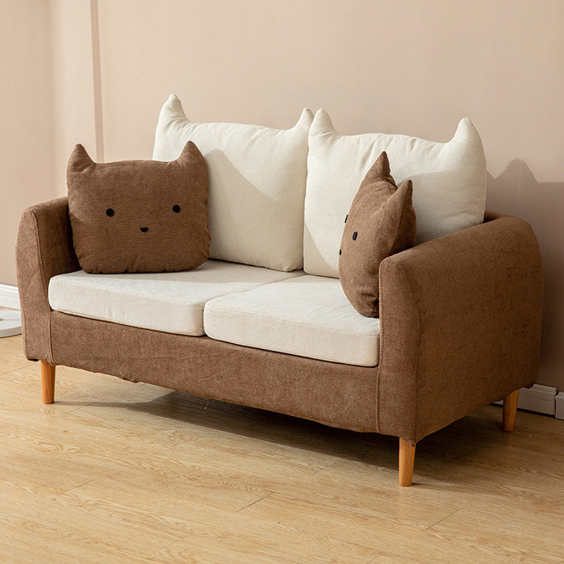 Contemporary Tuxedo Arm Sofa Washable Standard Sofa for Living Room, Apartment