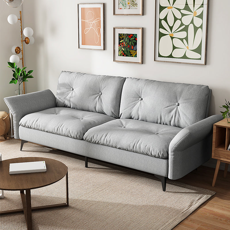 Glam Tufted Split-Back Flared Arm Living Room 2-seater Stationary Sofa