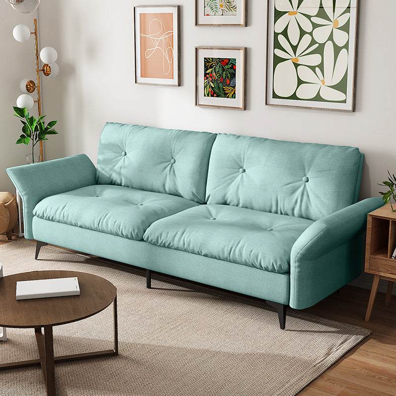 Glam Tufted Split-Back Flared Arm Living Room 2-seater Stationary Sofa