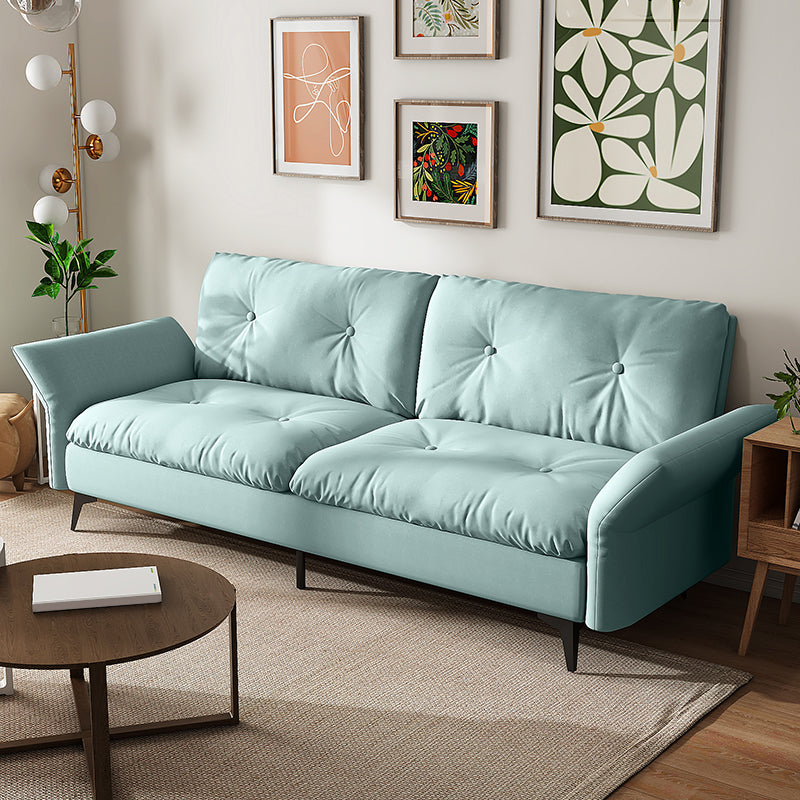 Glam Tufted Split-Back Flared Arm Living Room 2-seater Stationary Sofa