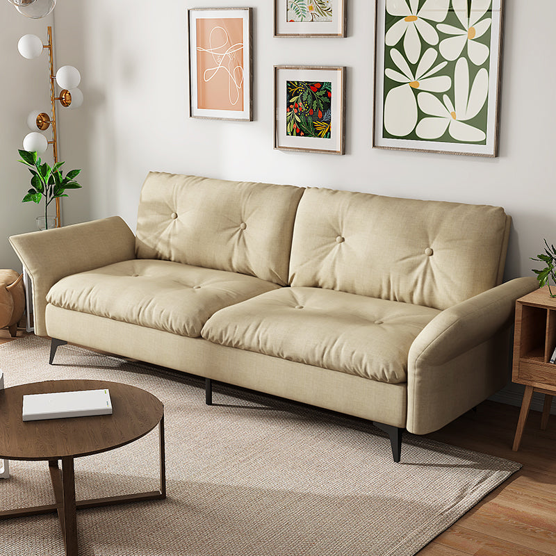 Glam Tufted Split-Back Flared Arm Living Room 2-seater Stationary Sofa