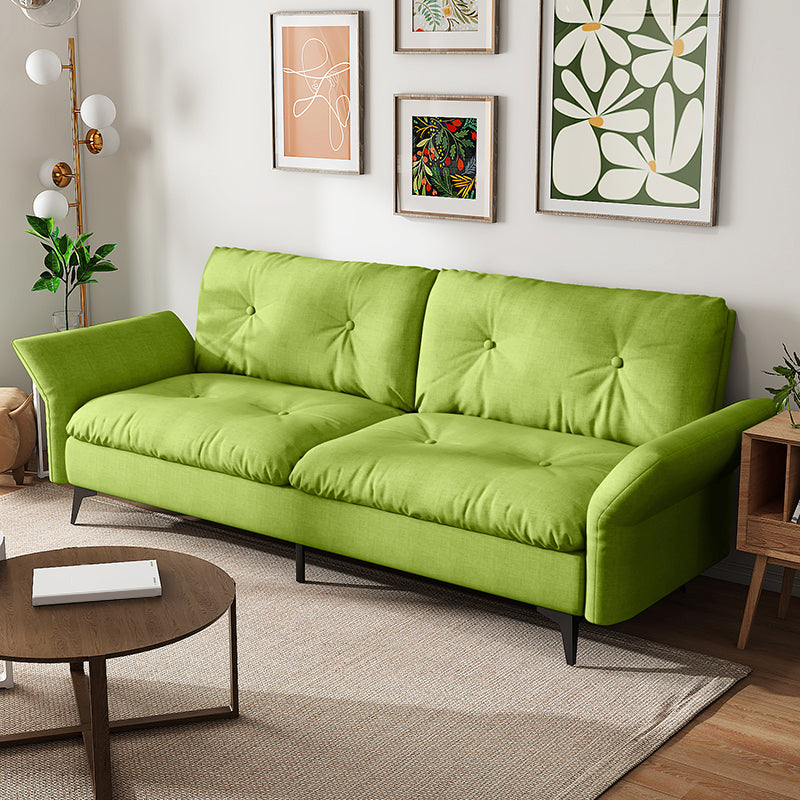 Glam Tufted Split-Back Flared Arm Living Room 2-seater Stationary Sofa