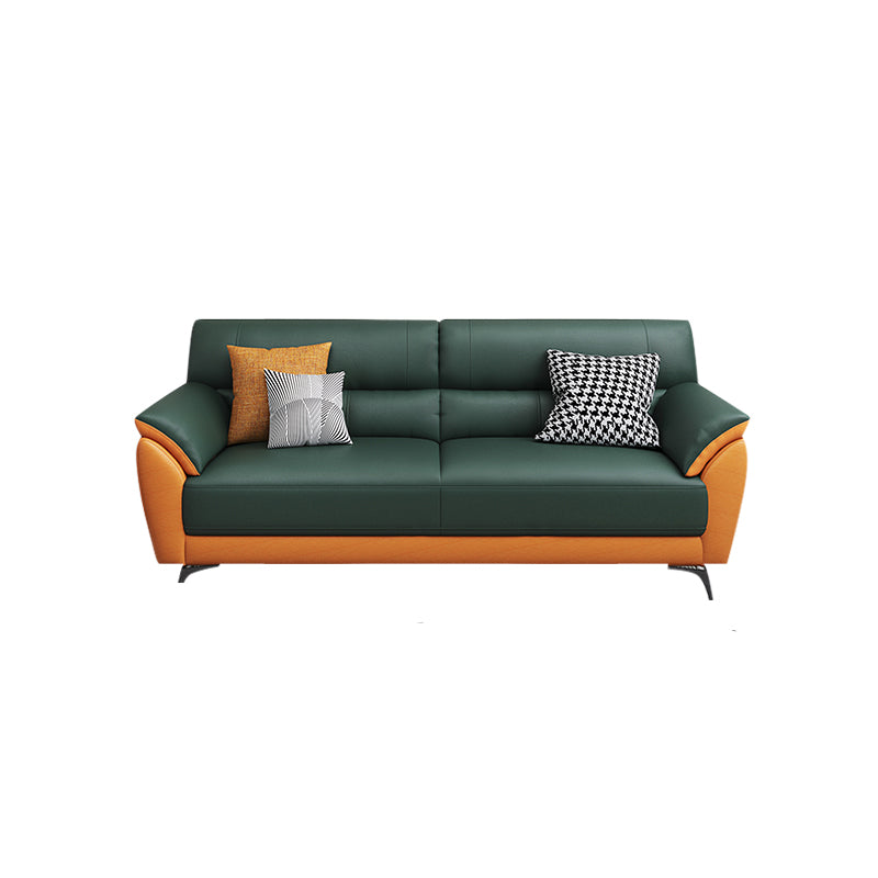 Glam Green Sewn Pillow Back Pillow Top Arm Stain Resistant Sofa