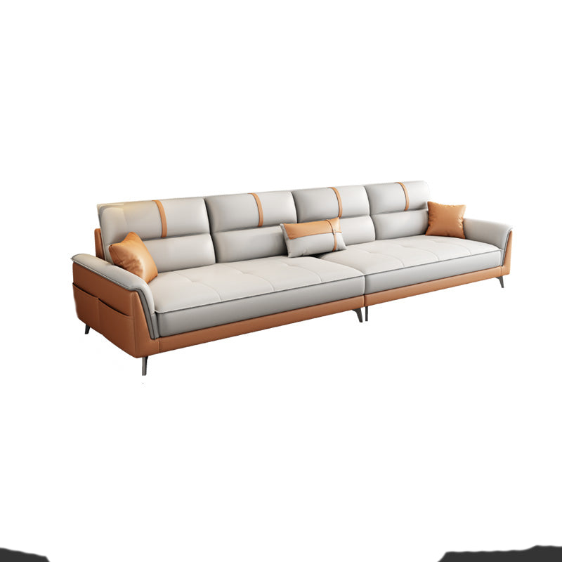 Glam Sewn Pillow Back Standard Pillow Top Arm Slipcovered Sofa