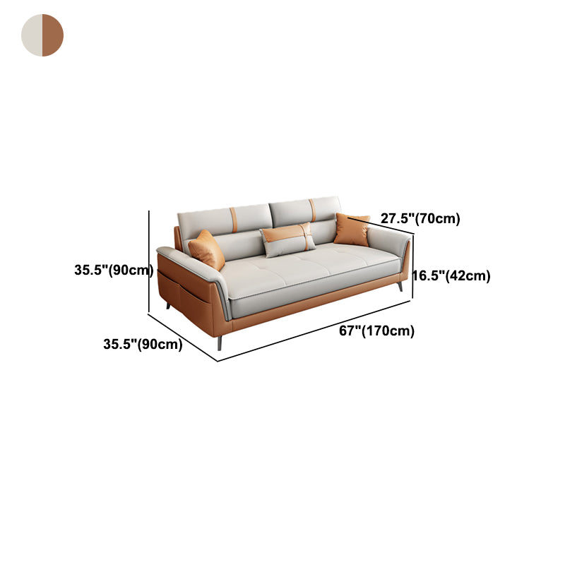 Glam Sewn Pillow Back Standard Pillow Top Arm Slipcovered Sofa