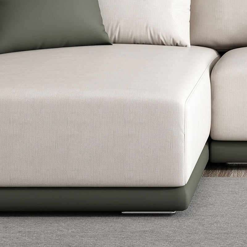 Faux Leather Sofa Sofa 37.40" D x 31.49" H Square Arm Sofa for Living Room